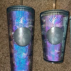 Starbucks mermaid tumblers venti & grande blue